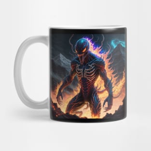 Virning alien in fire aura Mug